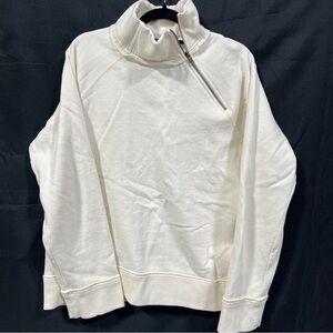 Free People We The Free Sz L Cream Side 1/4 Zip
